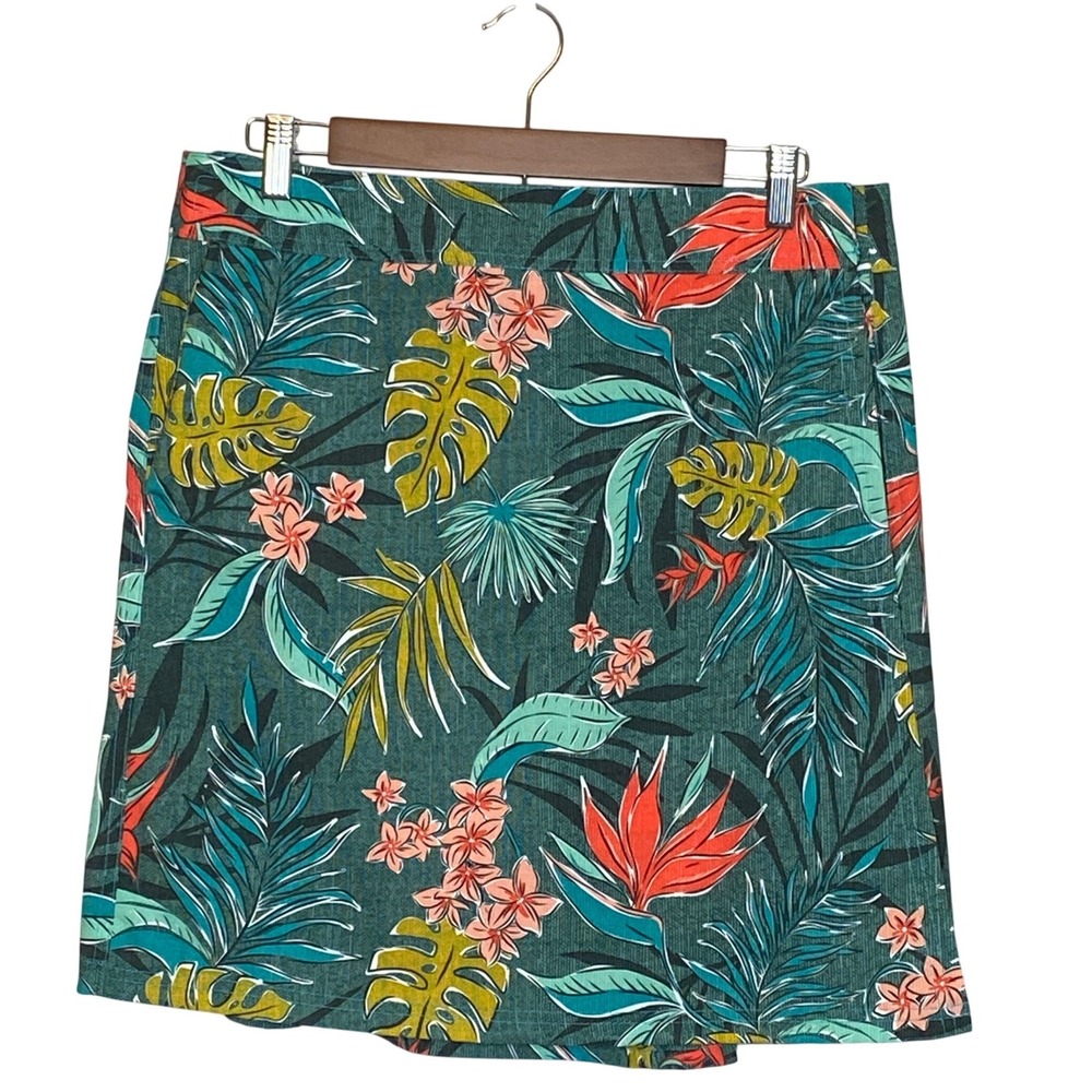 RipSkirt Hawaii Womens Wrap Skirt Size M Length 2 Bali Jungle Tropical Floral